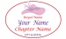 White Oval name Badge Artwork 121 Pink
